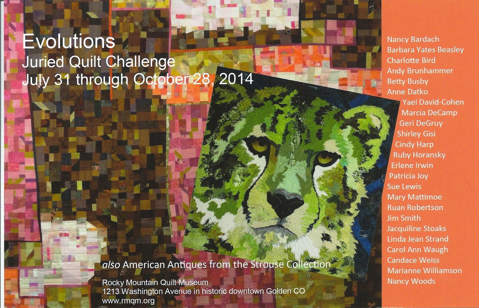 This event will be on display at the Rocky Mountain Quilt Museum in