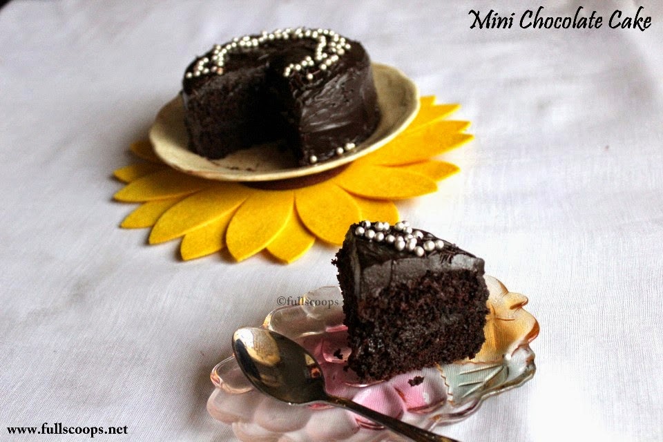Egg free Dairy free Chocolate Cake | Mini Chocolate Cake ~ Full Scoops