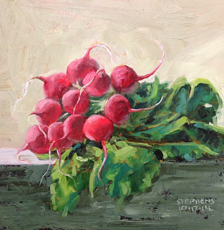 Daily Painting Radishes 7x7