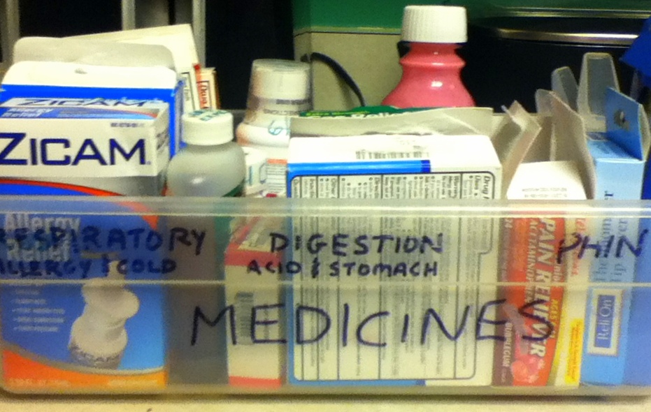 Come, Weary Moms! Organizing First Aid Supplies, Medicines and Supplements