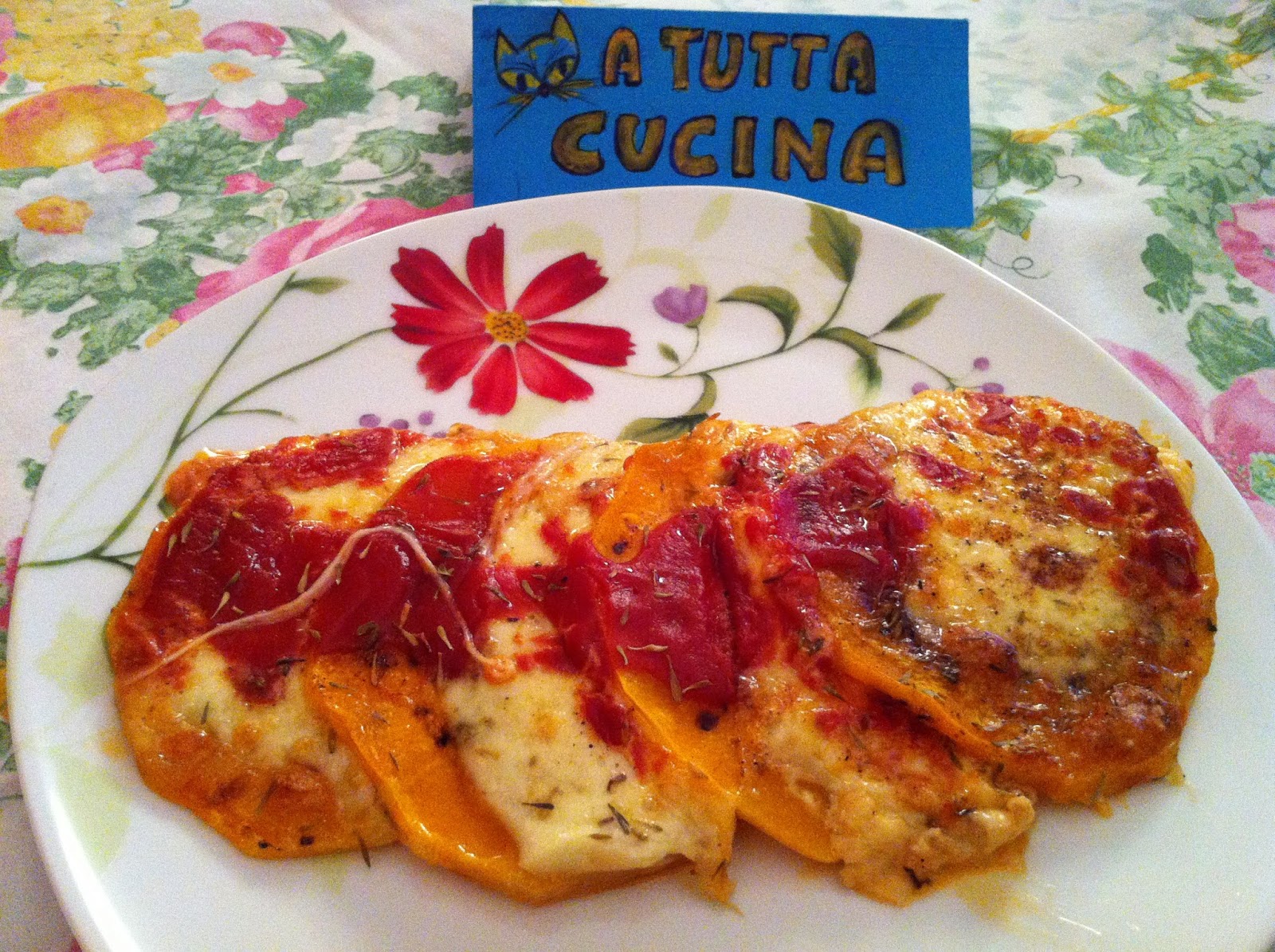 A TUTTA CUCINA TEGLIA di ZUCCA e MOZZARELLA