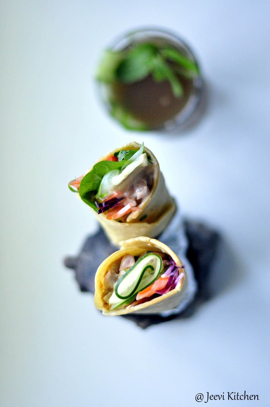 Jeevi Kitchen Wheat Tortilla Veggie and Pinto beans Wrap