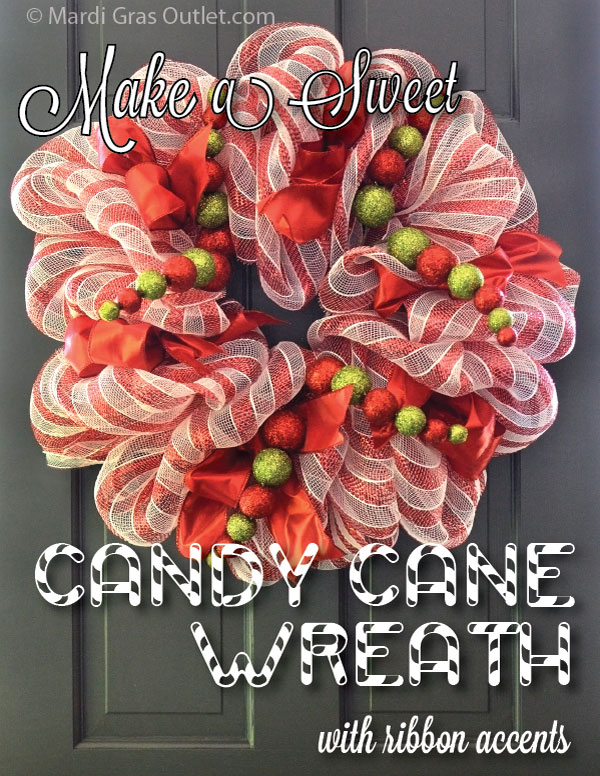 Sweet Candy Cane Wreath Tutorial