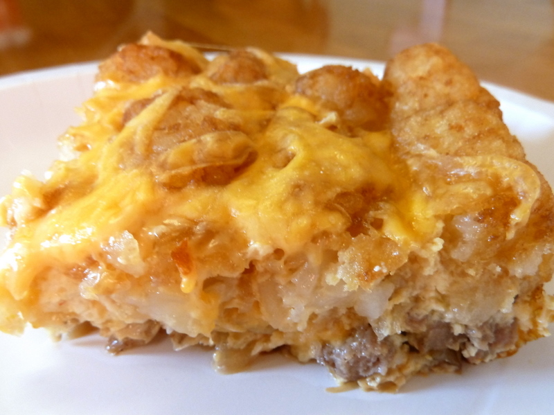 Cookin' Cowgirl Tater Tot Turkey Sausage Breakfast Casserole