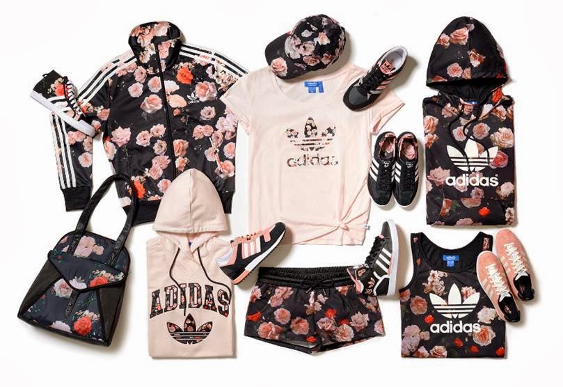 adidas with roses on them
