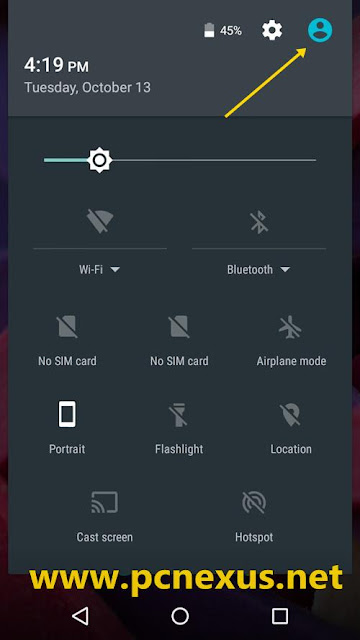 moto g3 my profile shortcut