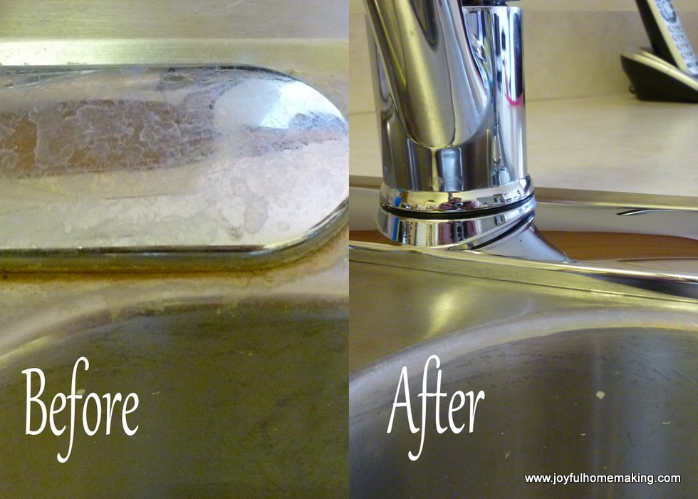 Vinegar as a Mineral Deposit Sink Cleanser Joyful Homemaking