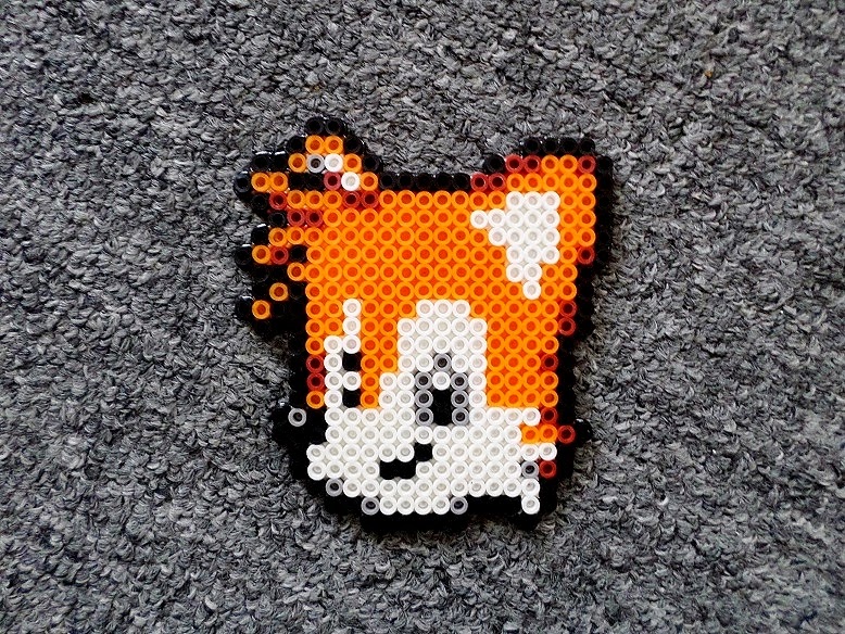 Long Black Fingers Tails And Yoshi Perler Beads