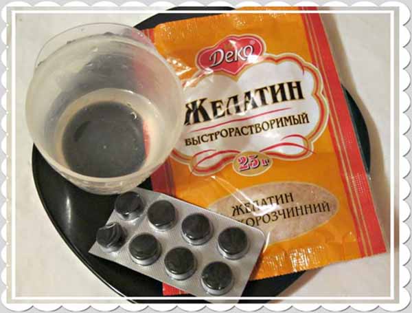 Рецепт маски с желатина и угля для лица Рецепт маски с желатина и угля для лица