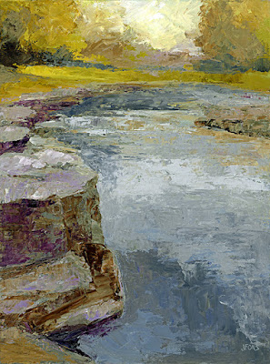 Rocky Overlook by Janet Fons palette knife paintings