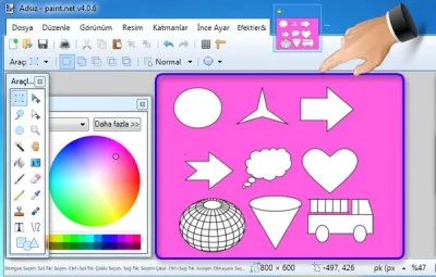 Paint.Net Geometrik Şekiller - Shapes Eklentisi