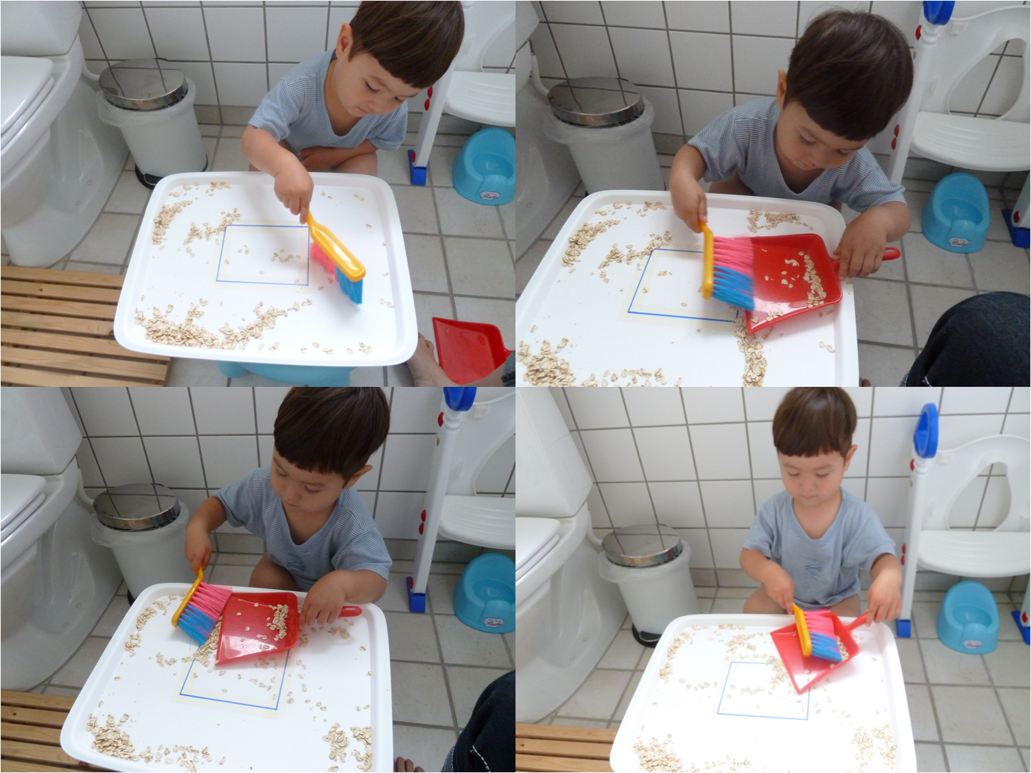 Family FECS Montessori Acitivity Sweeping with Brush & Dustpan