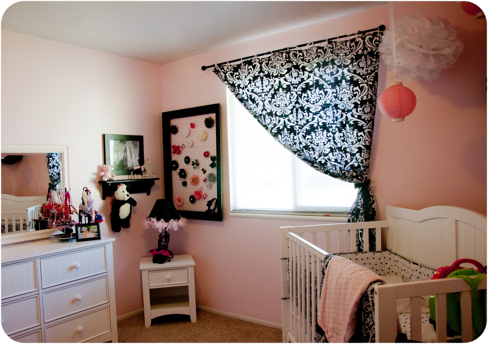 Pink & Black Nursery The baby's full bedroom reveal Housewives of