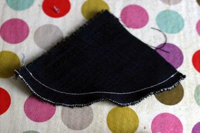 Sew to fold and hem circle skirt