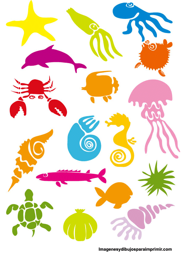 Animales Marinos Para Imprimir Imagenes Y Dibujos Para Imprimir
