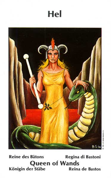 Tarot de Barbara Walker: Reina de Bastos
