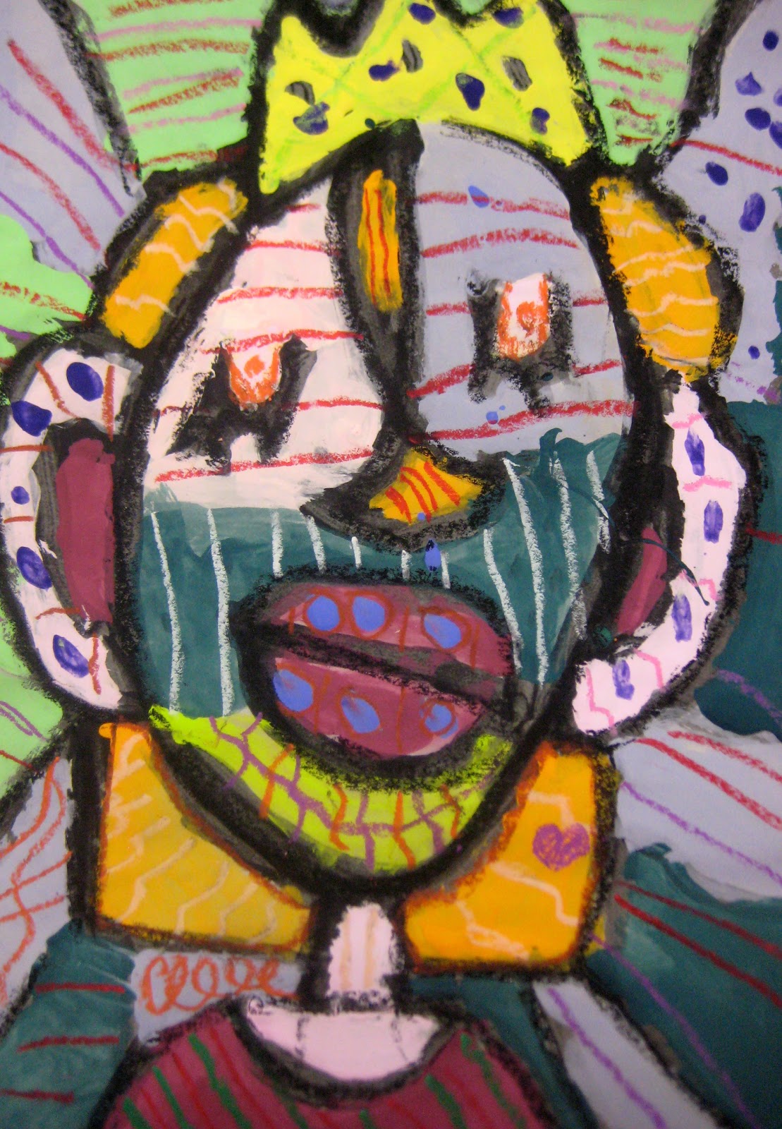 Experiments in Art Education Abstract Portraits