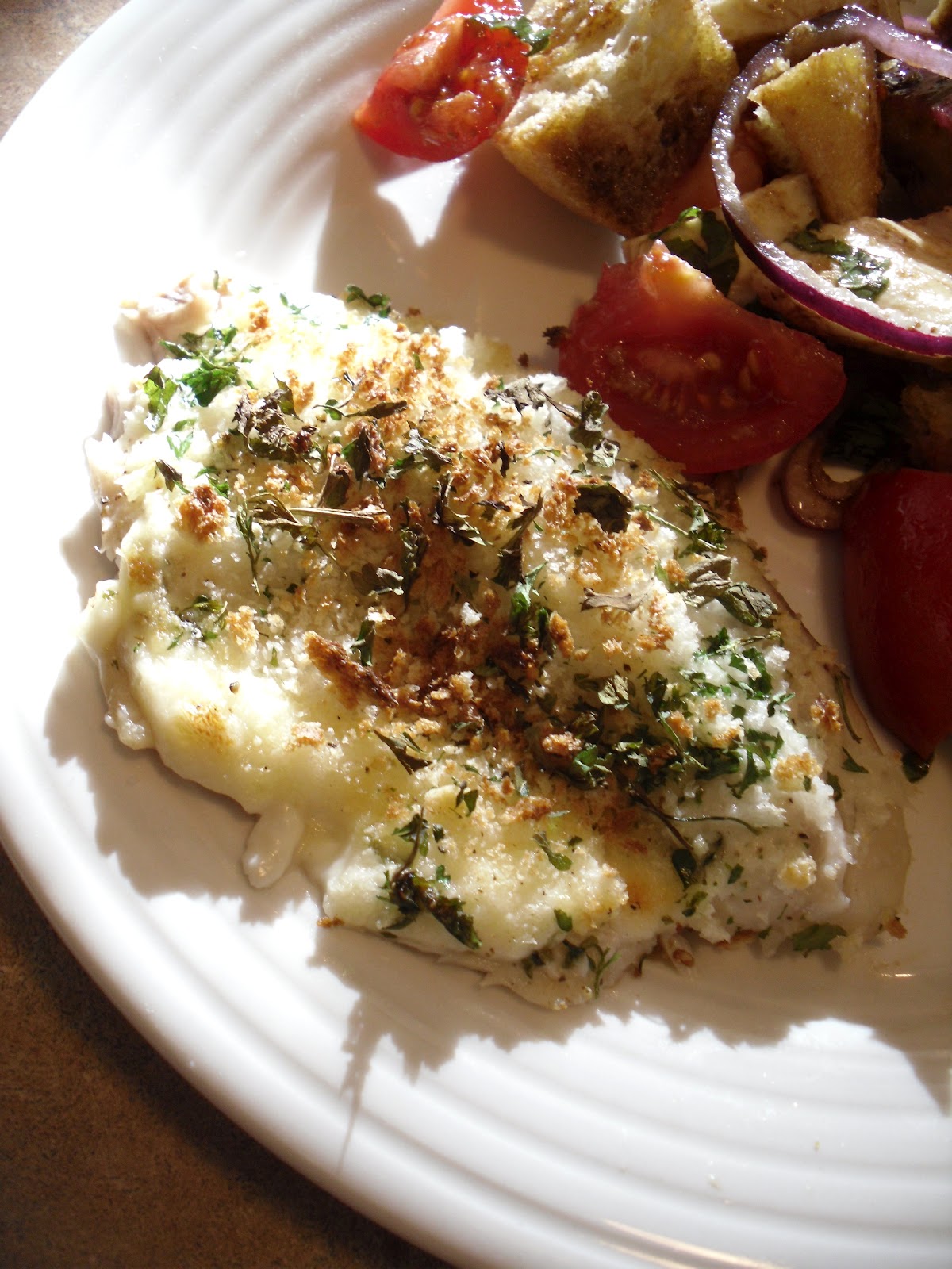 Rachel B. cooks... Parmesan Crusted Tilapia with Creamy Lemon Sauce