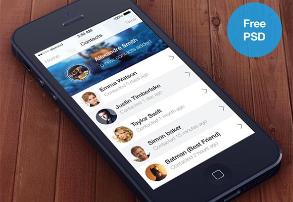 iOS7-style Contacts Template iOS7-style Contacts Template