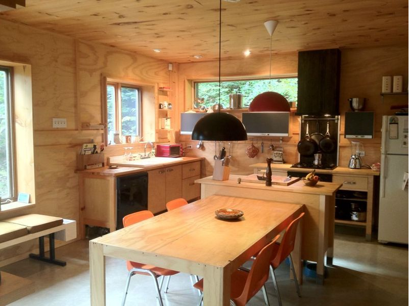 Portion de vie: des gosseux de bois Chalet désign cuisine de armoires