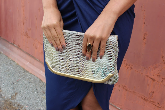 banana republic snake print clutch