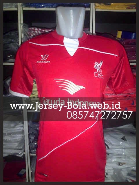 Jersey Bola Liverpool Training Merah 2014/2015 Grade Ori