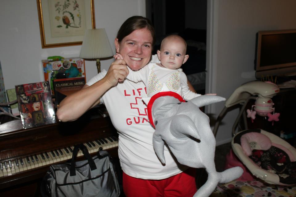 Nasagreen Shark Attack Victim Lifeguard Halloween Costumes