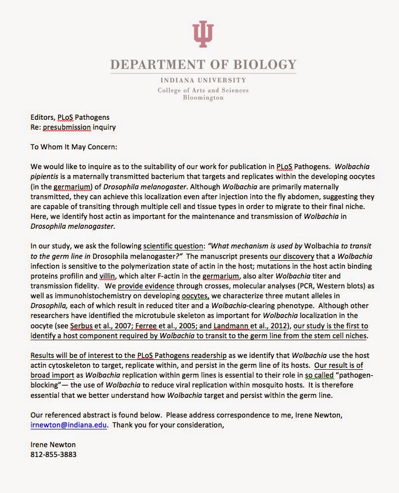 plos one cover letter revision