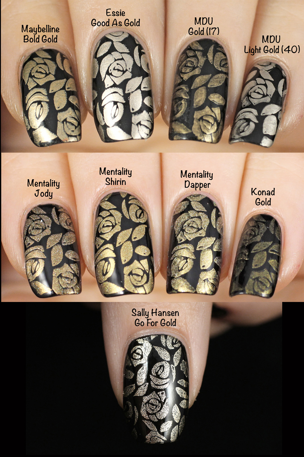 Copycat Claws Stamping Polish Comparison