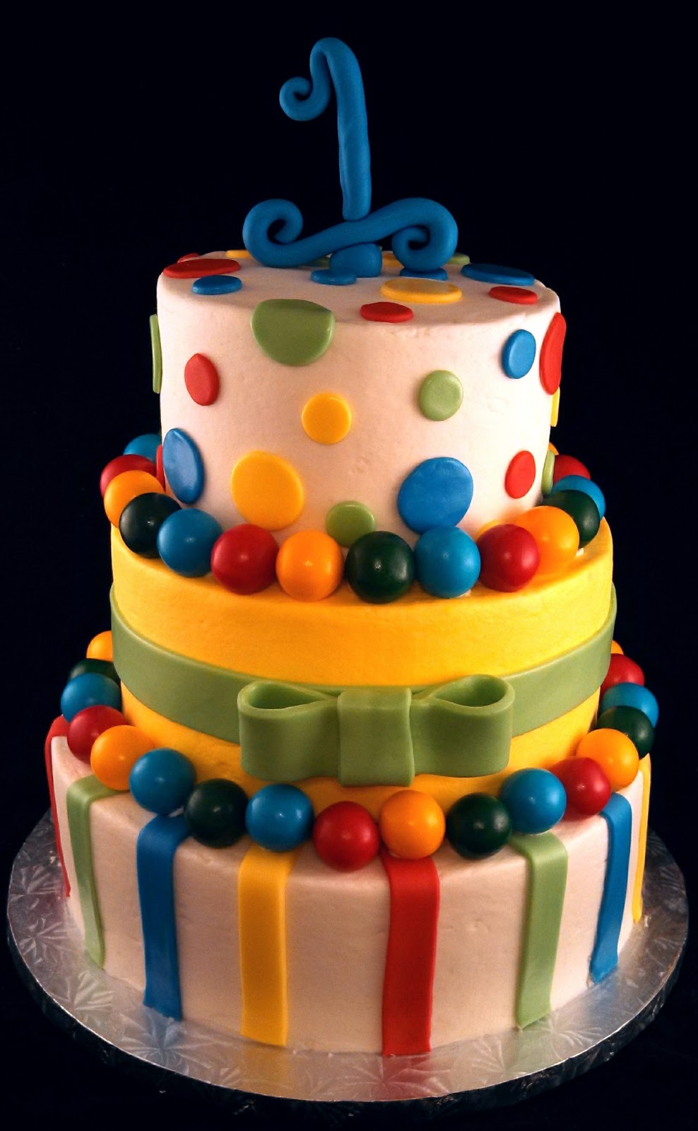Sugar & Spice Sweets: Primary Colors First Birthday Cake
