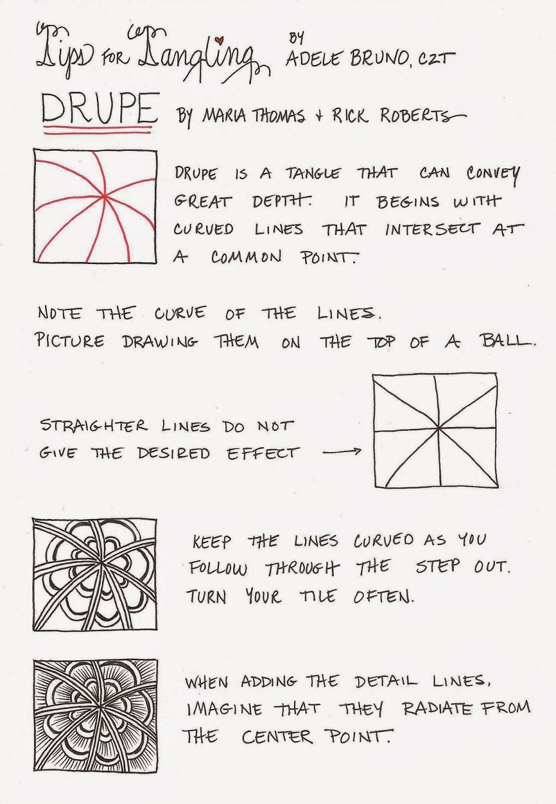 Tickled To Tangle Tips for Tangling Drupe