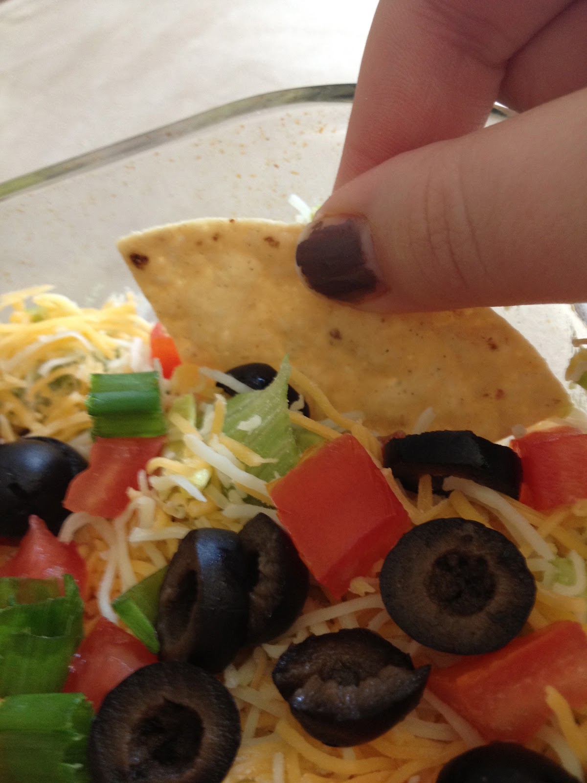 The HodgePodge Gallery Taco Dip with Greek Yogurt