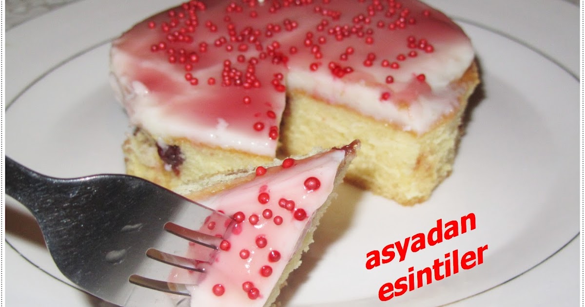 asyadan esintiler Vişne reçelli muhallebili kek