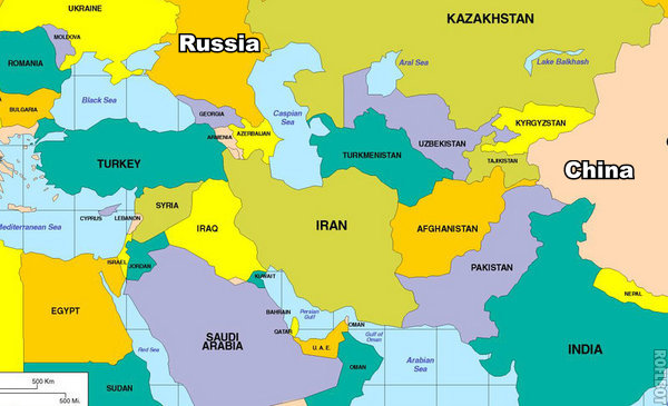 Russia Map With Surrounding Countries Russia Map With Surrounding Countries