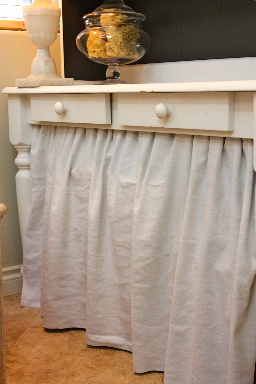My Sweet Savannah bathroom storage idea{put a skirt on it}