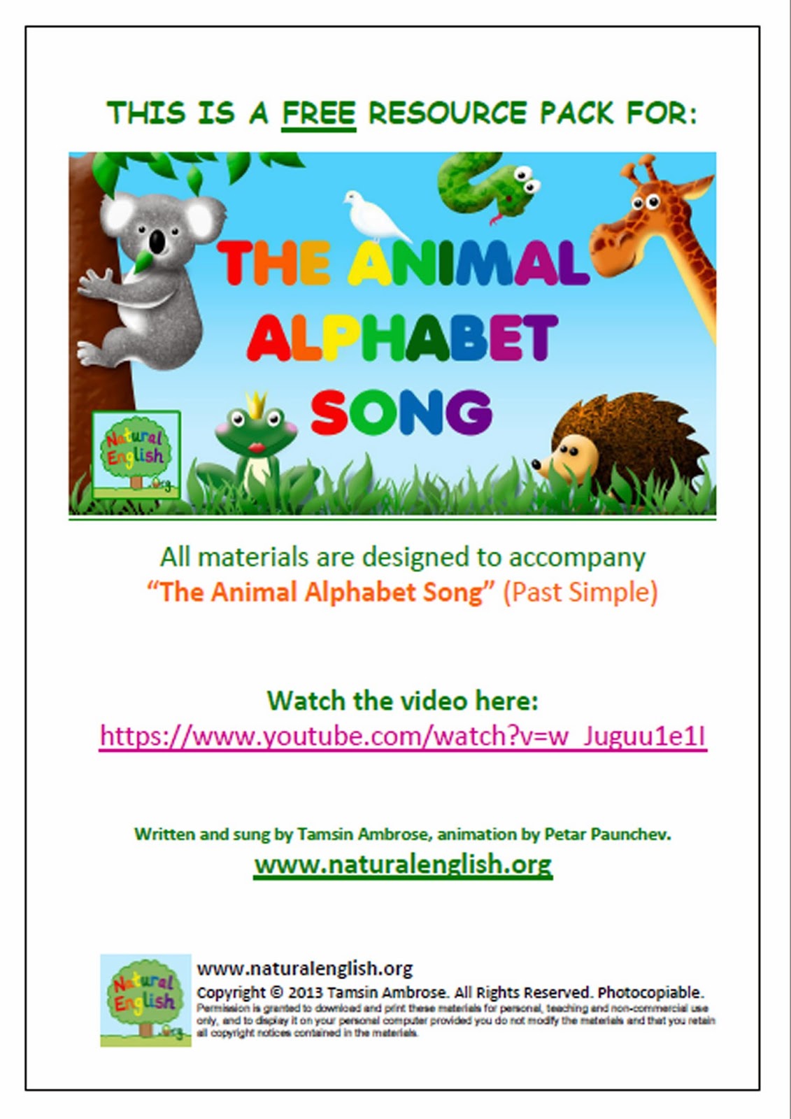 : The Animal Alphabet Song is now online!