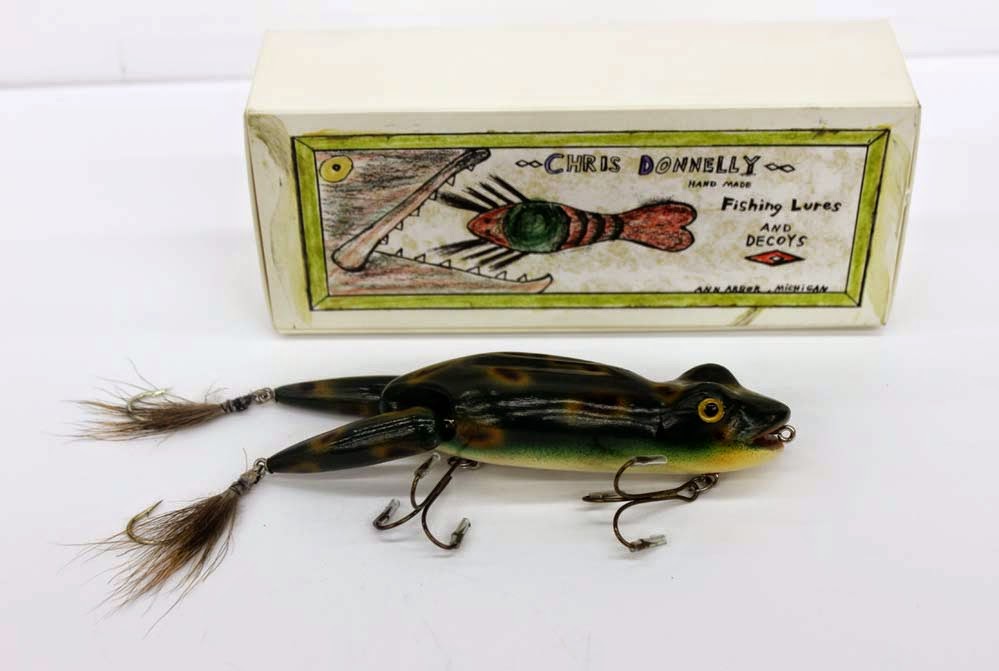 Chance's Folk Art Fishing Lure Research Blog: Chris Donnelly contemporary  folk art musky frog fishing lure