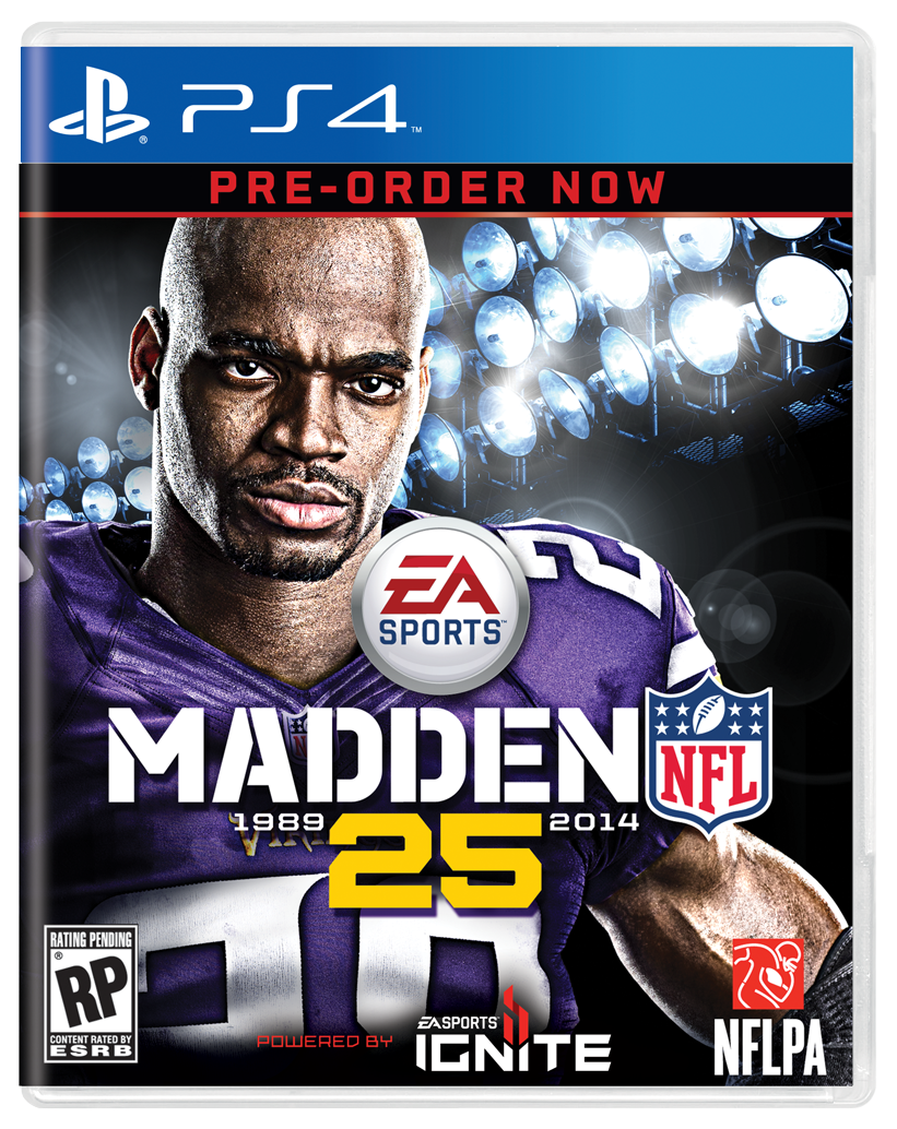 Former Sooner Adrian Peterson on Madden NFL 25 Cover