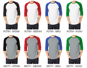 BAJU KAOS RAGLAN