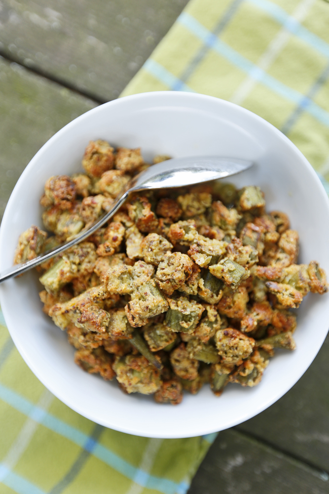 The Chubby Vegetarian Simple OvenFried Okra