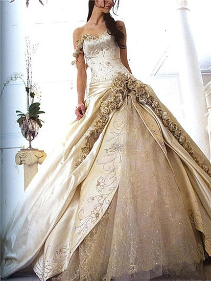 Ivory and gold wedding dress Ivory 