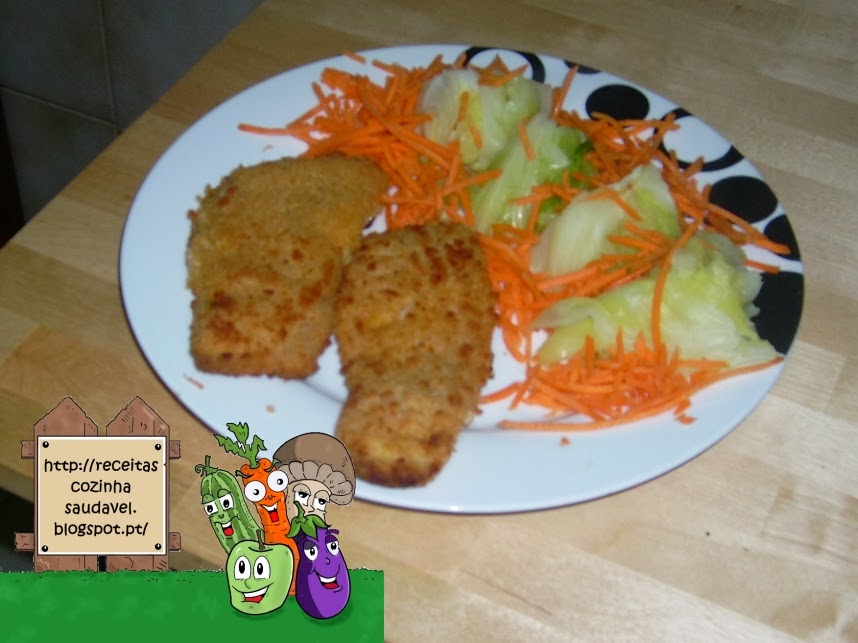 Filetes Panados com Legumes