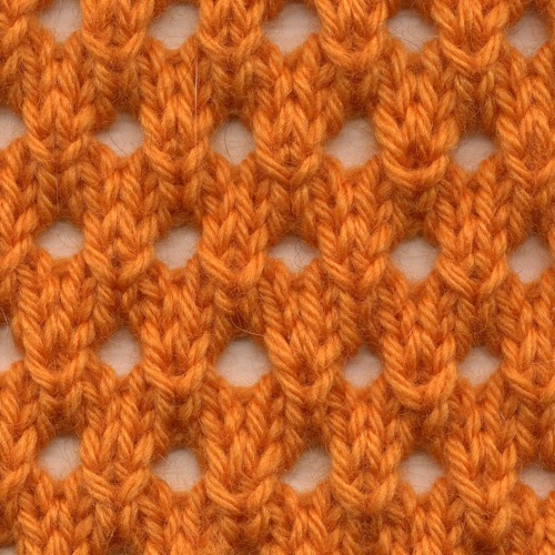 Knot Knecessarily Known Knitting Symmetrical Yarn Over Net Pattern