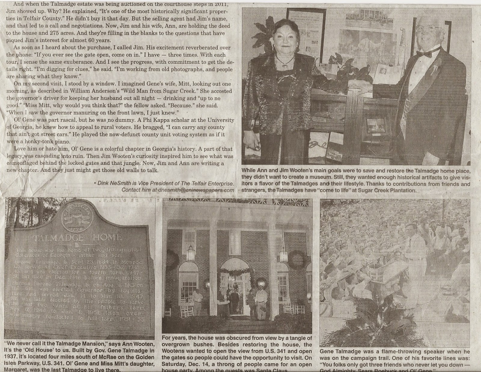 Old Historical Home McRae, Ga Link to "Gene Talmadge Mansion