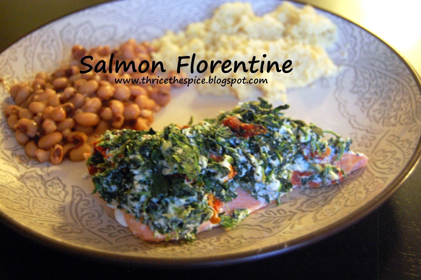 ThriceTheSpice Salmon Florentine