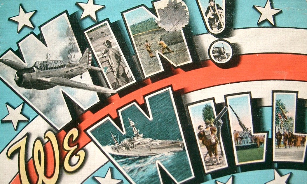 postcardiva postcard blog PATRIOTIC V for VICTORY WWII Linen Postcards