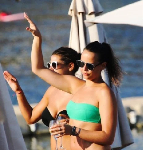 She was spotted, having fun at the beach, along with her rumored boyfriend Maxime Giaccardi,