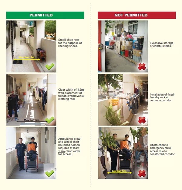 If Only Singaporeans Stopped to Think SCDF Guidelines on corridor