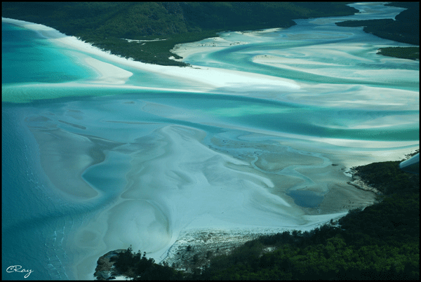 Ariel view of the Whitsunday Islands in Australia
