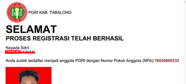 Cara Pendaftaran Online Pgri Untuk Anggota Baru Sdn Payaman